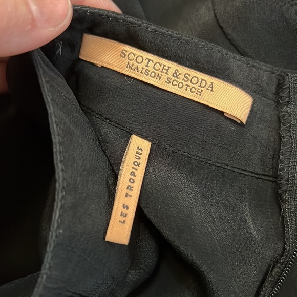 SCOTCH & SODA MAISON SCOTCH BLACK LONG SLEEVE TOP SMALL - Picture 15 of 16